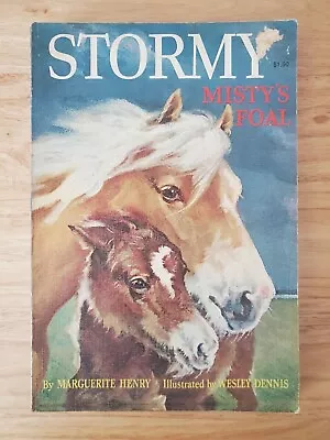 Stormy Misty's Foal Marguerite Henry 1969 Chincoteague VINTAGE Paperback Horses • $18