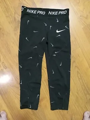 Nike Pro Compression Youth Medium Leggings Waist 22 -26  Inseam  16  Bjj Spats • $9.99