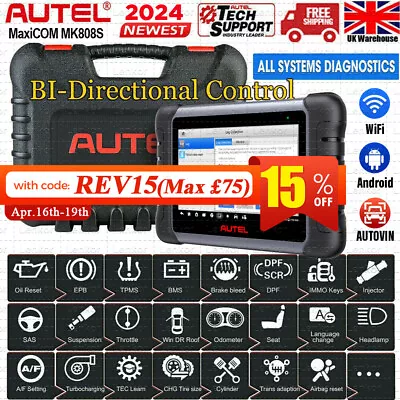 Autel MaxiCom MK808S PRO Auto Car Diagnostic Full System Code Scanner Key Coding • £429