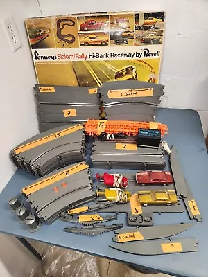 Vintage Revell Penneys Slalom/Rally Hi Bank Raceway 1/32 Slot Car Set  • $245