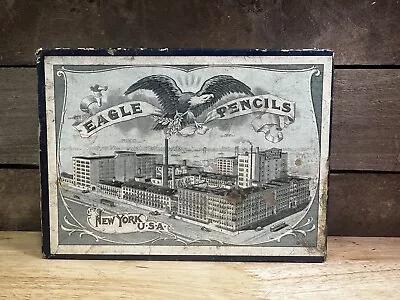 Antique Eagle Pencil Company New York No.140 Lead Pencil Box 1930’s • $149.99