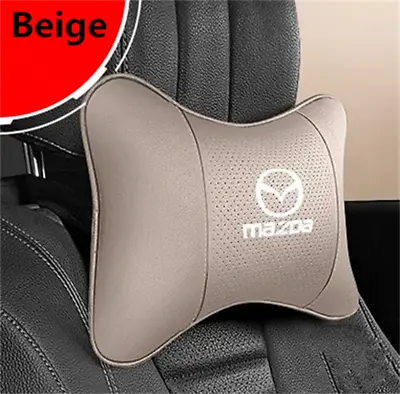 2Pcs Soft Car Neck Pillows Breathable Rest Cushion Seat Headrest For Mazda Beige • $36.88