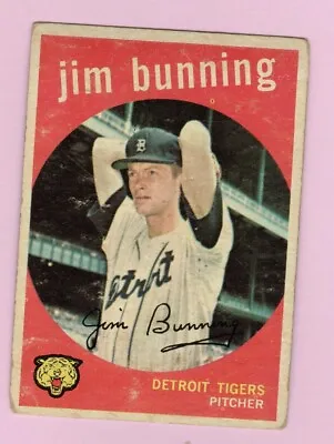 1959 Topps Jim Bunning #149 Detroit Tigers VG (CVG) • $2.99