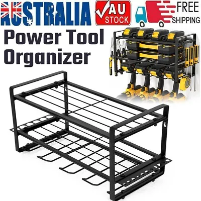Power Tool Rack Organizer Storage Heavy Duty Drill Holder Wall Mount 3 Layers AU • $28.78