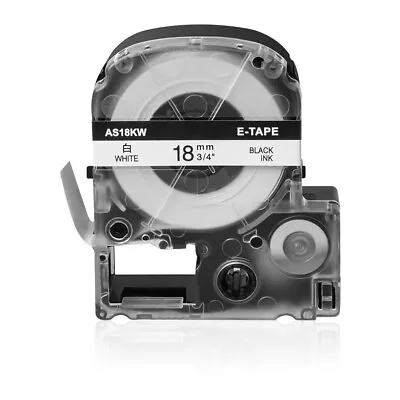 1PK Compatible With EPSON K-Sun 218BW 218BWPX 18mm Tape Black On White Label • $6.99