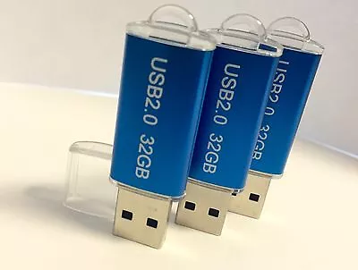 New 32GB 32G USB 2.0 Memory Stick Flash Mini Thumb Drive BLUE USA SELLER! • $6.99