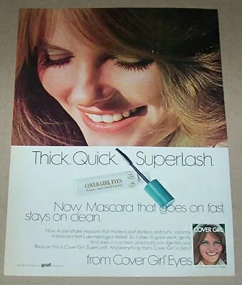 1972 Print Ad - Cover Girl Eyes Mascara CHERYL TIEGS Cosmetics Advertising Page • £6.64