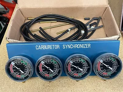 Motorcycle Carb 4 Carburetor Fuel Vacuum Synchronizer Gauge Balancer Meter • $80