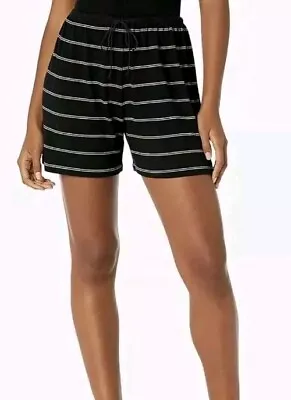 Vince Women's Dbl Chalk Stripe Short Black/Smokey Quartz Size XL • $55
