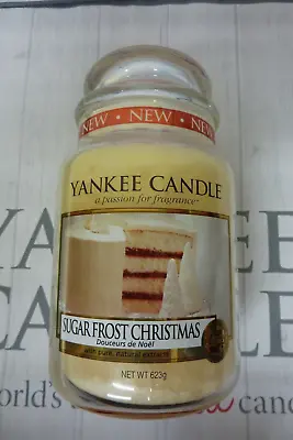 Yankee Candle Sugar Frost Christmas Large Jar - Retired 2018 Limited Edition • £24.79