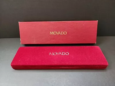 Vintage MOVADO Watch Wristwatch Red Velvet CASE Presentation Display BOX ONLY • $44