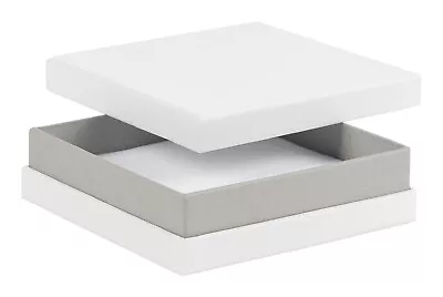 Square Jewellery Gift Box For Bangles Bracelets Or Necklaces - Black Or White • £3.45