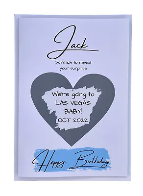 £2.75 • Buy Personalised Birthday Scratch Card, Scratch To Reveal There Birthday Surprise!