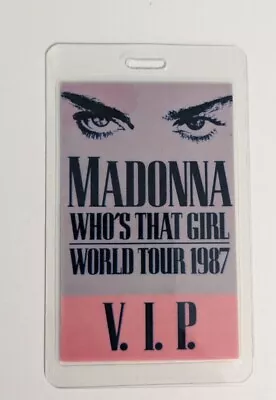 Madonna Who's That Girl World Tour 1987. Laminate V.I.P. Backstage Pass.  • $11.50