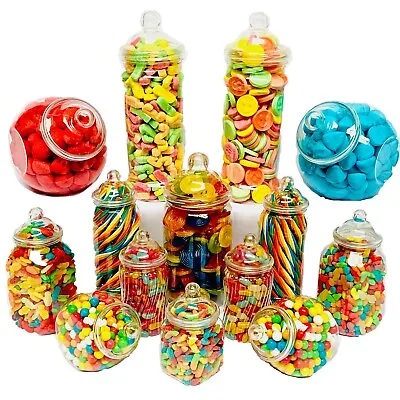 14 Retro Plastic Sweet Jars For Truly Sweet Candy Buffet Sweet Table Wedding • £20.99