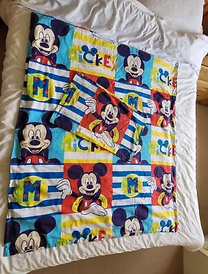 Disney Mickey Mouse Duvet Cover With Pillow Case  • £3.99