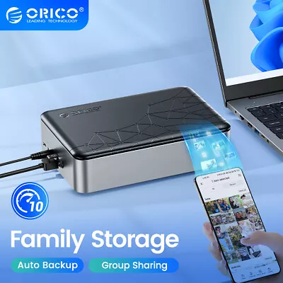 ORICO 2.5  HDD SSD Network Storage NAS Enclosure ARM Quad-Core/1GB/8TB(Diskless) • $79.99