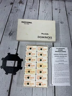 Vintage Puremco Professional Extra Thick Marblelike Dominoes #816 Original Box • $44.95