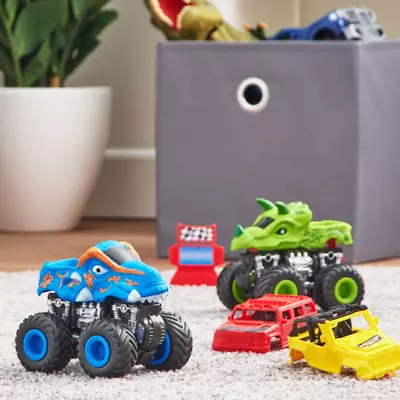 Two Monster Truck Play Set Changeable Body Racing Kids Fun Gift Toy 7 Pieces • $14.30