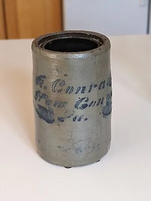 ***RARE*** Conrad New Geneva PA Stoneware Stovepipe Crock Wax Sealer Jar • $499.99