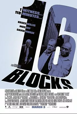 16 BLOCKS 27 X40  D/S Original Movie Poster One Sheet Bruce Willis 2006 Mos Def • $14.99