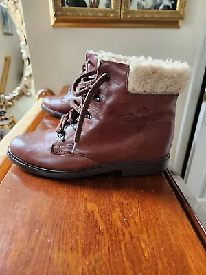 1990s Vintage Airborne Women's Lace-up Leather Boots • $36
