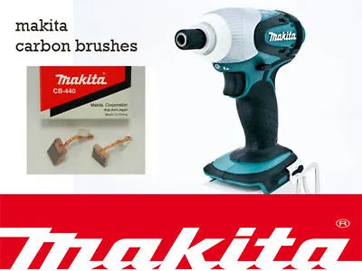  NEW Makita 18V Impact Driver Dhp458 BTD140 Dtd146 Genuine CARBON BRUSHES CB440 • £4.50