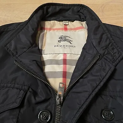 Burberry London Winter Jacket Nova Check Coat Overcoat Men's Black Size M • $245.95