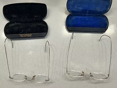 Antique Gold Wire Rim Eyeglasses 2Pairs Used . • $50