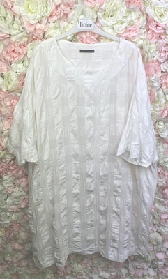 £39.99 • Buy 🍄 CREA CONCEPT 🍄 White Textured Linen Blend Dress Size 44 Uk 16-18
