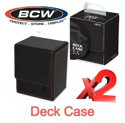 X2 High Quality BCW Deck BLACK Case LX 80 Gaming Cards Storage/Transport Holder • $31.50