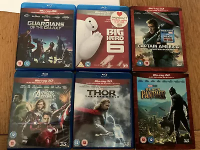 6x 3D Blu-rays Marvel And Disney • £7