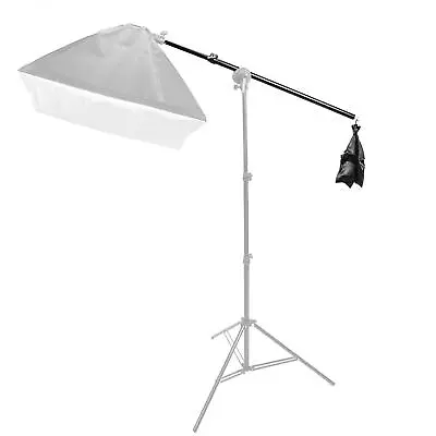 140cm Lighting Boom Arm Telescopic Extension Photo Studio Tripod Sandbag • £13.69