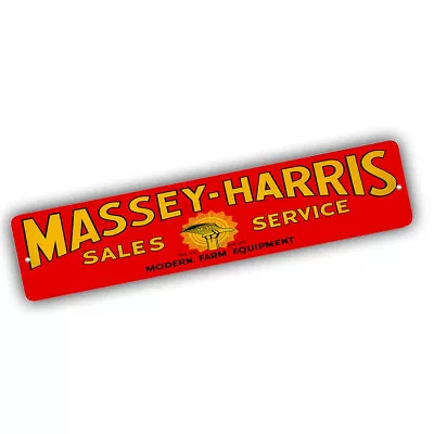 Massey-Harris Farm Equipment Design 4x18 In Reproduction Aluminum Street Sign • $17.95