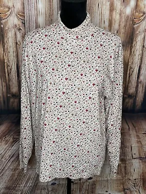 Vintage Bobbie Brooks Fall Autumn Floral Turtleneck Top Shirt Sz XL 16/18 • $24