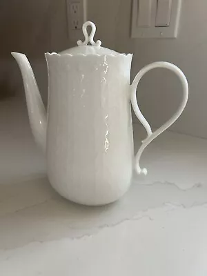 Mikasa White Silk Bone China Coffee Pot Mint Never Used Rare • $215