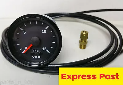 VDO 52mm 15 PSI BOOST GAUGE VDO LINE KIT AUTOMOTIVE 4WD BRAND NEW...!  • $100103.20