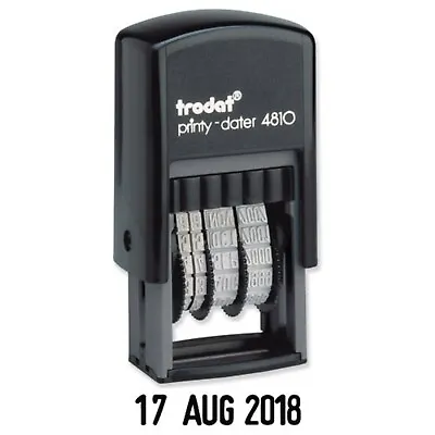 £6.95 • Buy Date Stamp Trodat Mini 4810 Dater Self Inking Rubber Stamp