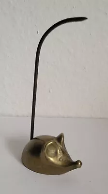 Vintage Mouse Brass Ring Holder Or Receipt Holder 1.25 X 5.5  • $18.99