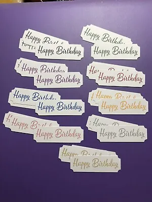 Mixed Happy Birthday Card Toppers Banners Sentiments Embellishments Craft - 27 • £3.75