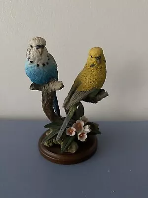 Country  Artists -pair Of Budgerigars Sculpted By  Micheal Abberley • £25