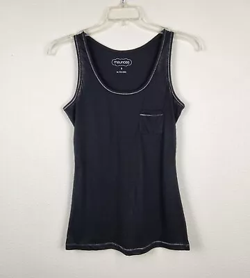 Maurices Womens Sleeveless Tank Top Shirt Size Small Black Pocket Detail Stretch • $7.95