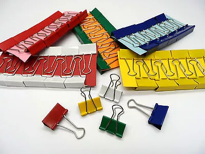 £3 • Buy Bulldog Foldback Clips 32mm Letter & Binder In 4 Coloured Options 10 Clips Pack