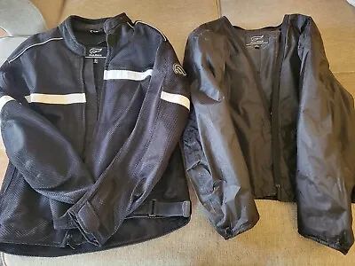 Men's Fulmer XL Cool Mesh Armor Padded Riding Jacket W/Cold Weather Zip In Liner • $45