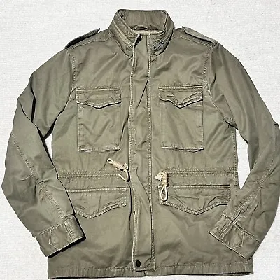 Lucky Brand M-65 Military Field Jacket W/Hood Mens M Type L-54C Green Clean • $45