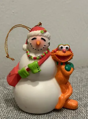 1998 Henson Sesame Street Muppets Ornament With Snowman • $10.50