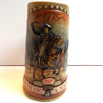 Miller Beer  Birth Of A Nation  Mug Stein 1775 - Third In Series - 62233 • $16.85