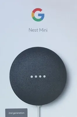 $65 • Buy Google Home Nest Mini Smart Assistant 2nd Generation - Charcoal Or Chalk
