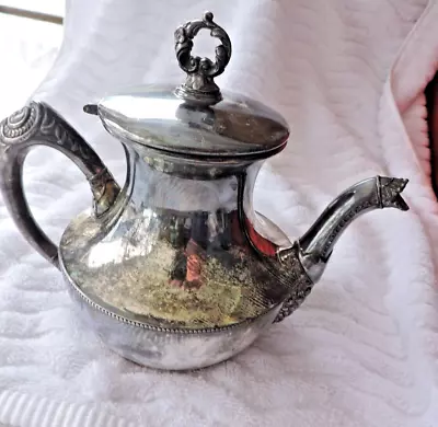 The New England Silverplate Company Tea Pot Quadruple Okay Condition • $10