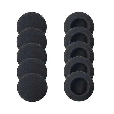 5 Pairs Black Earphone Ear Pad Sponge Foam Headphone Replacement Cushion 18-75mm • £3.23